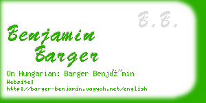 benjamin barger business card